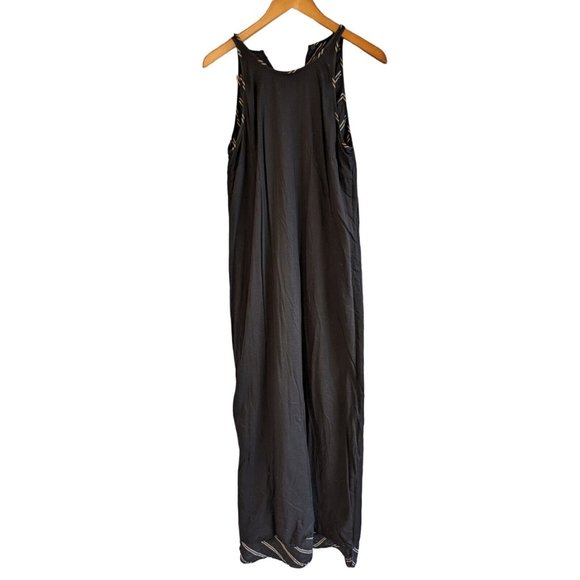J.Crew Linen Maxi Dress Size 4 Tall Black White Summer Boho minimalist B4 - Picture 10 of 10